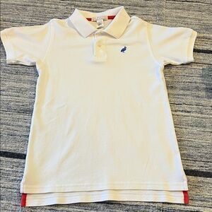 The Beaufort Bonnet Company (TBBC) Prim and Proper white polo with blue stork